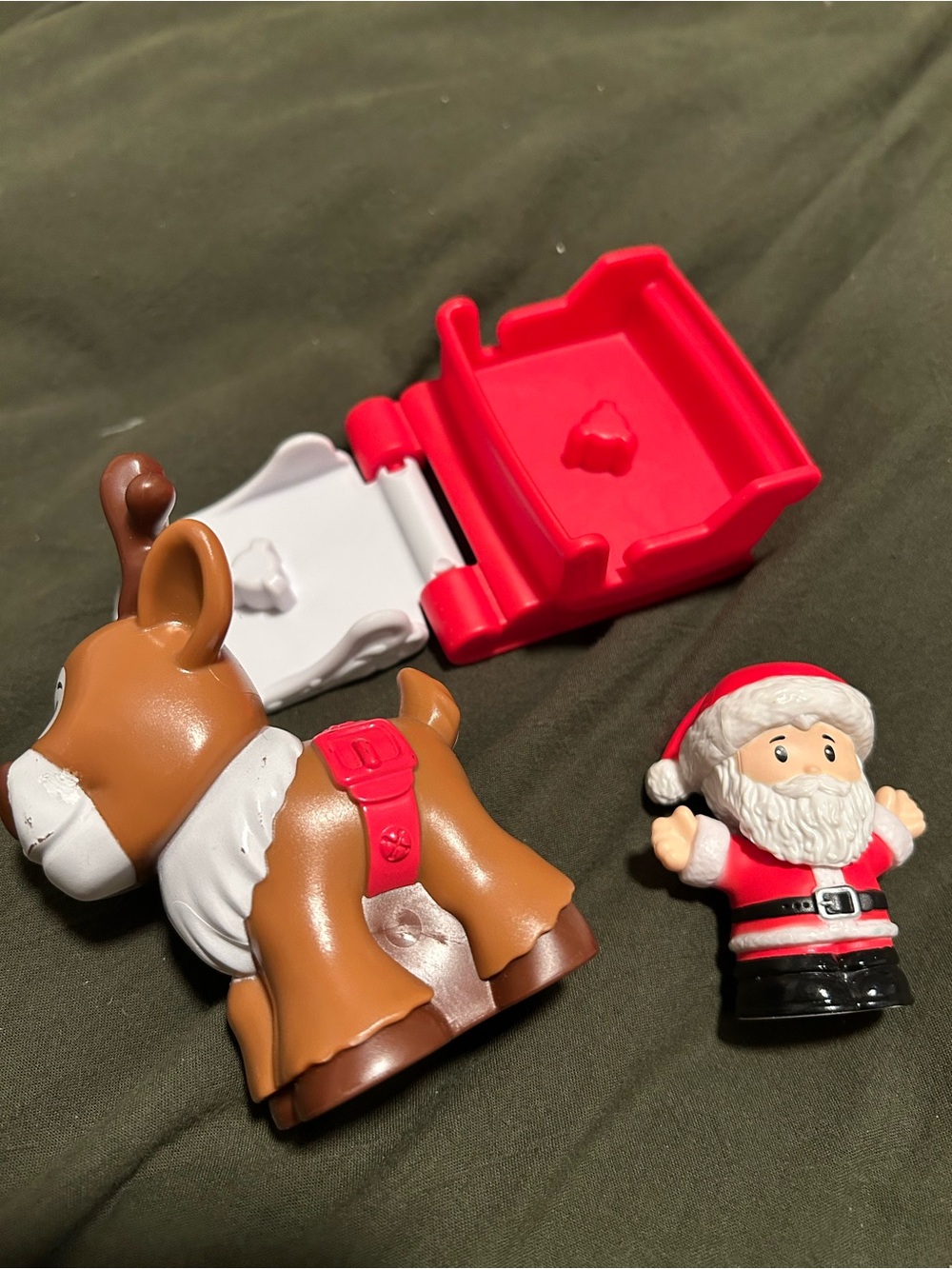 Fisher-Price Little People Christmas Reindeer and Santa with Sled